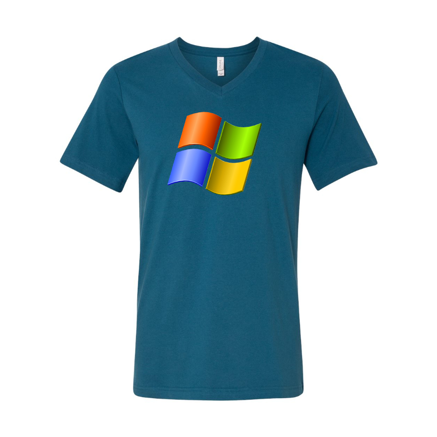 Men's Microsoft BELLA  CANVAS  Jersey V-Neck Tee