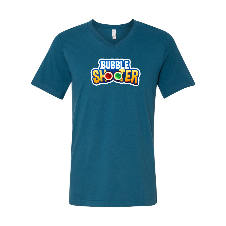 Men's Bubble Shooter BELLA  CANVAS  Jersey V-Neck Tee