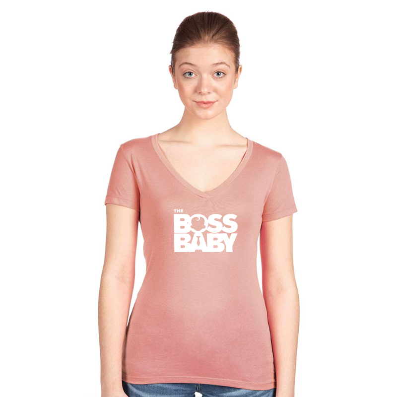 Women's Boss Baby  Next Level Ideal V-Neck T-Shirt