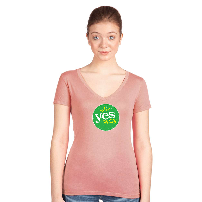 Women's Yes Way  Next Level Ideal V-Neck T-Shirt