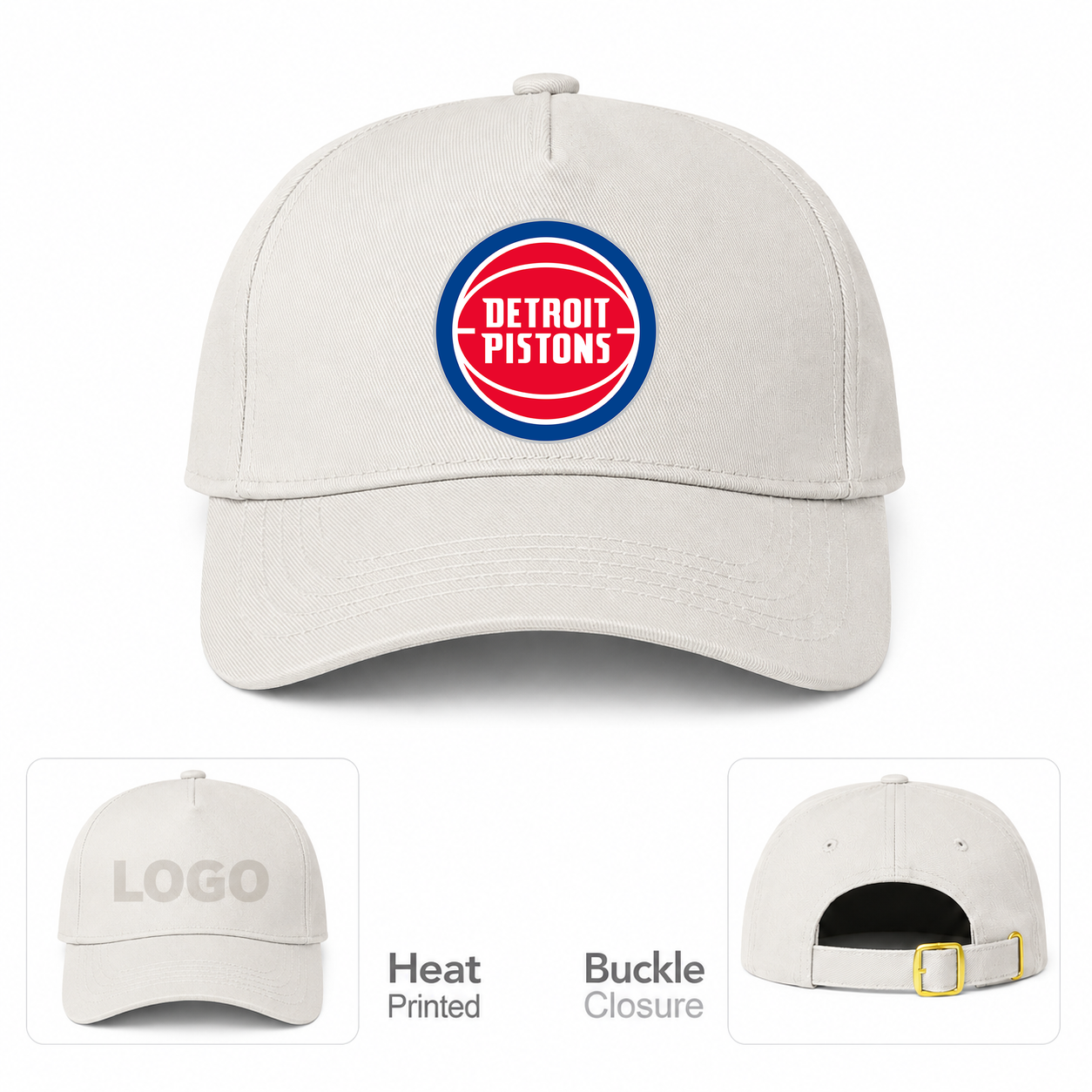 Detroit Pistons Dad Baseball Cap Hat