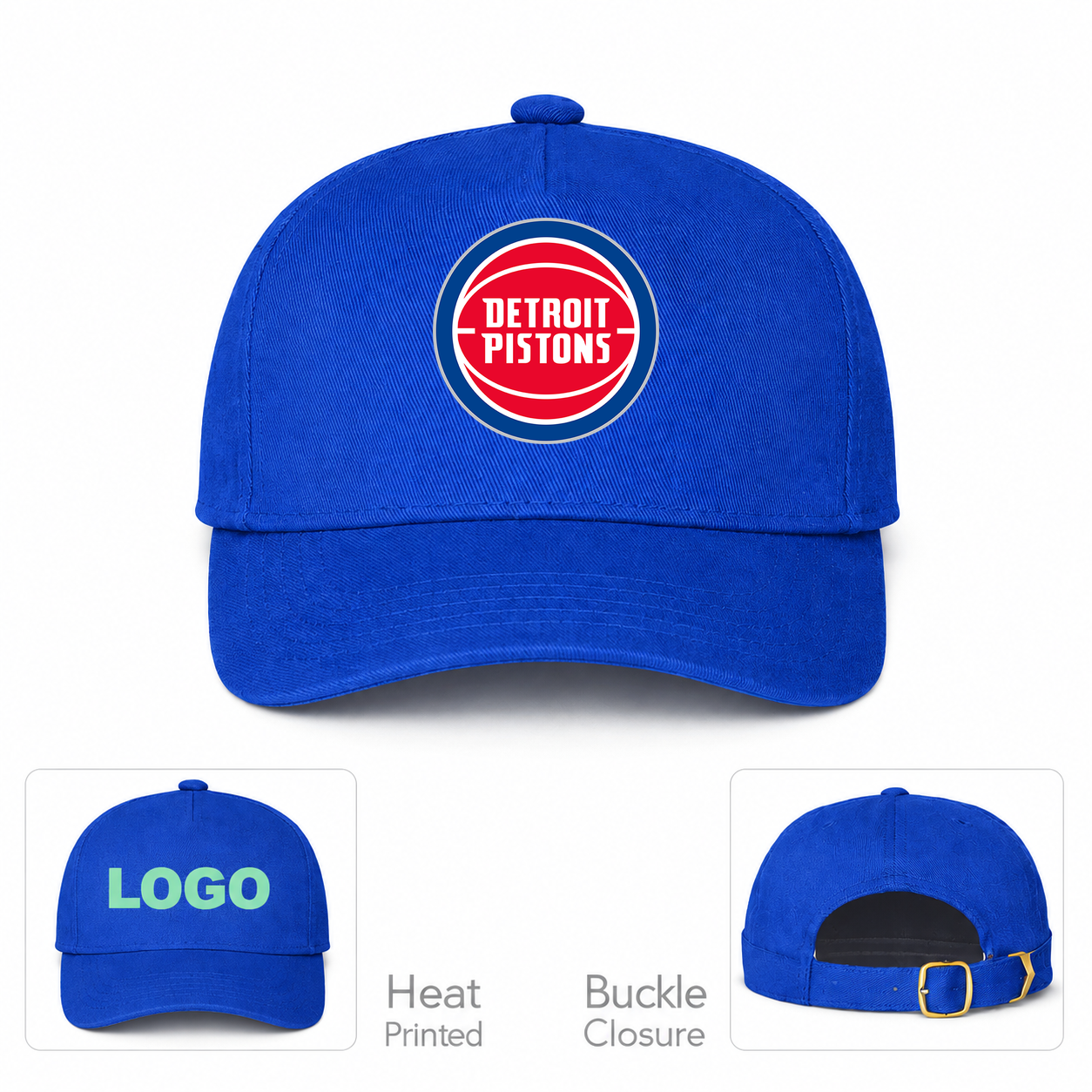 Detroit Pistons Dad Baseball Cap Hat