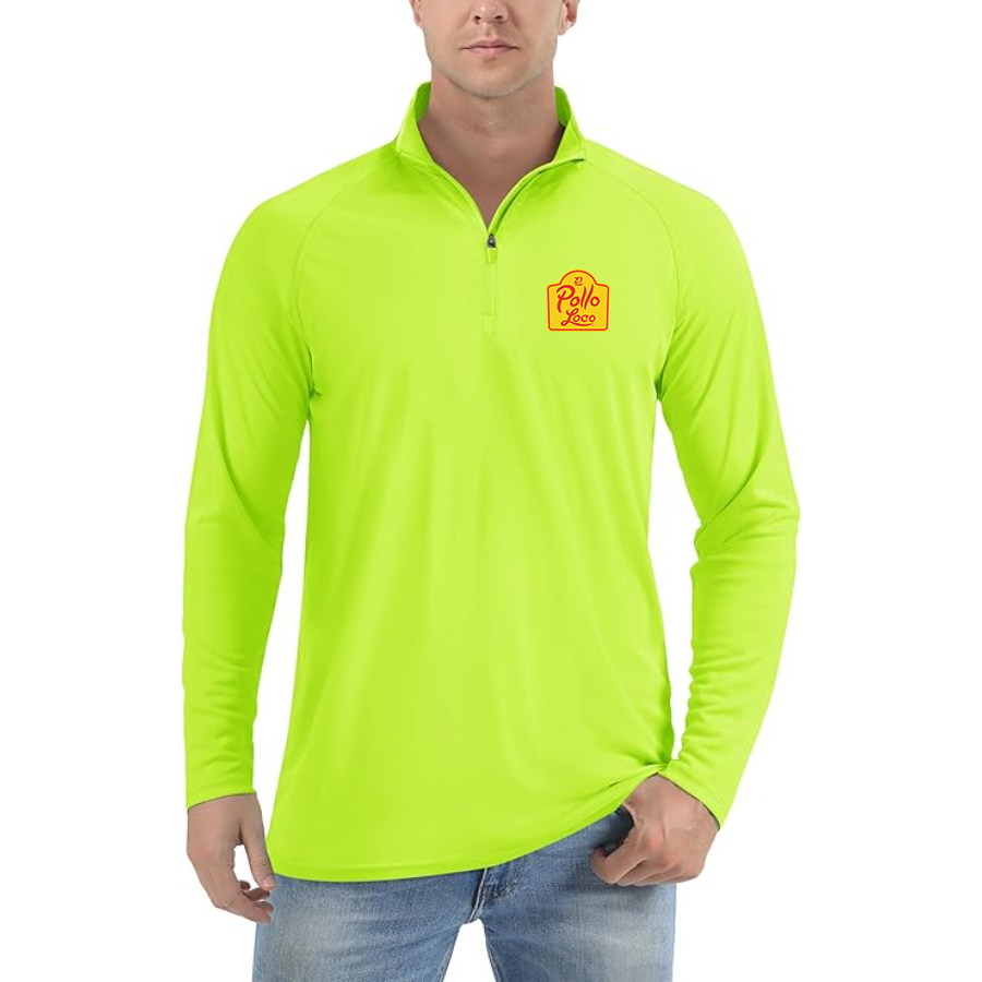 Men's El Pollo Loco Lightweight Quarter-Zip Athletic Shirt Long Sleeve Performance Wear