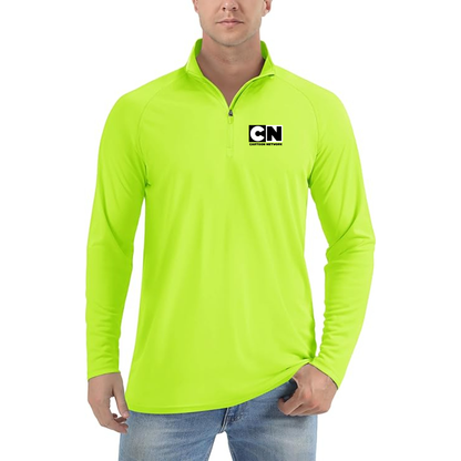 Men's Cartoon Network Lightweight Quarter-Zip Athletic Shirt Long Sleeve Performance Wear