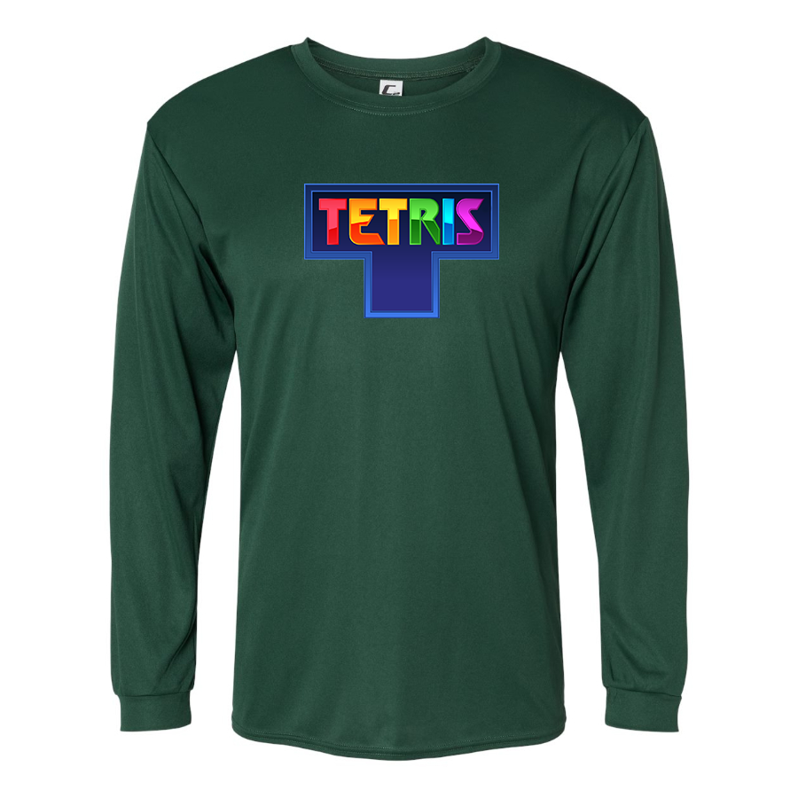 Men's Tetris Polyester Long Sleeve T-Shirt