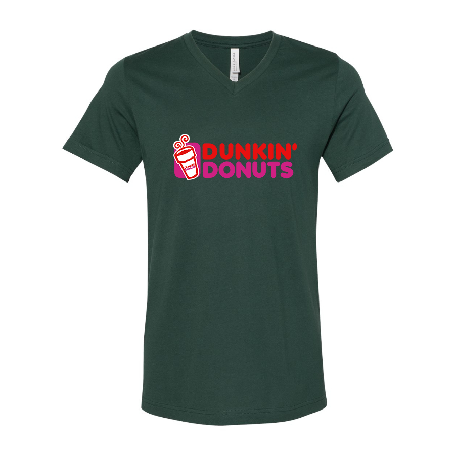 Men's Dunkin Donuts BELLA  CANVAS  Jersey V-Neck Tee