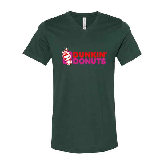 Men's Dunkin Donuts BELLA  CANVAS  Jersey V-Neck Tee