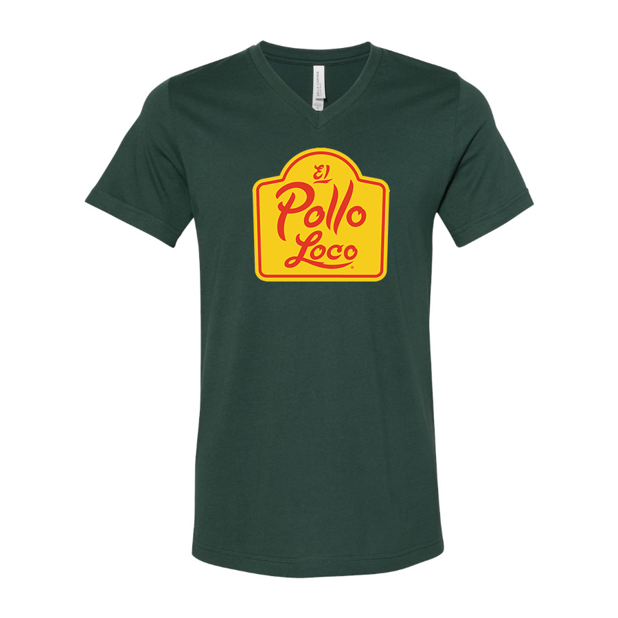 Men's El Pollo Loco BELLA  CANVAS  Jersey V-Neck Tee