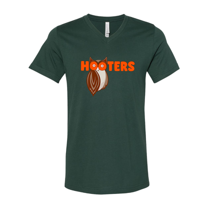 Men's Hooters BELLA  CANVAS  Jersey V-Neck Tee