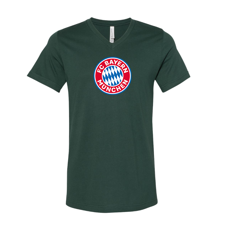 Men's  FC Bayern Munich BELLA  CANVAS  Jersey V-Neck Tee