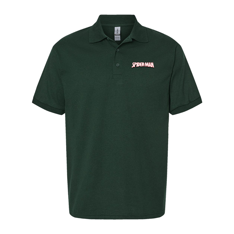 Men's Spider Man  Gildan Dry Blend Jersey Polo