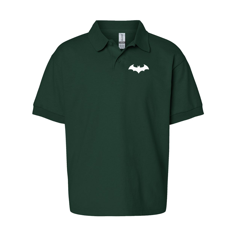 Youth's Batman  Gildan Dry Blend Jersey Polo