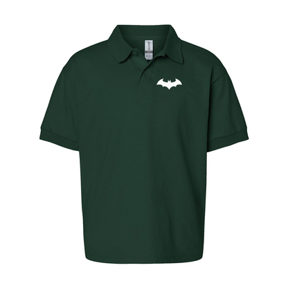 Youth's Batman  Gildan Dry Blend Jersey Polo