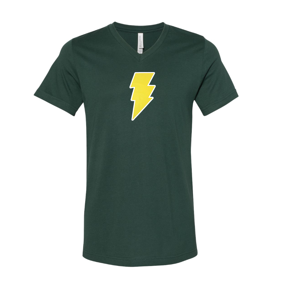 Men's Black Adam BELLA  CANVAS  Jersey V-Neck Tee