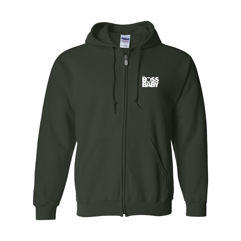 Men's Boss Baby  Gildan Heavy Blend Full-Zip Hooded Sweatshirt