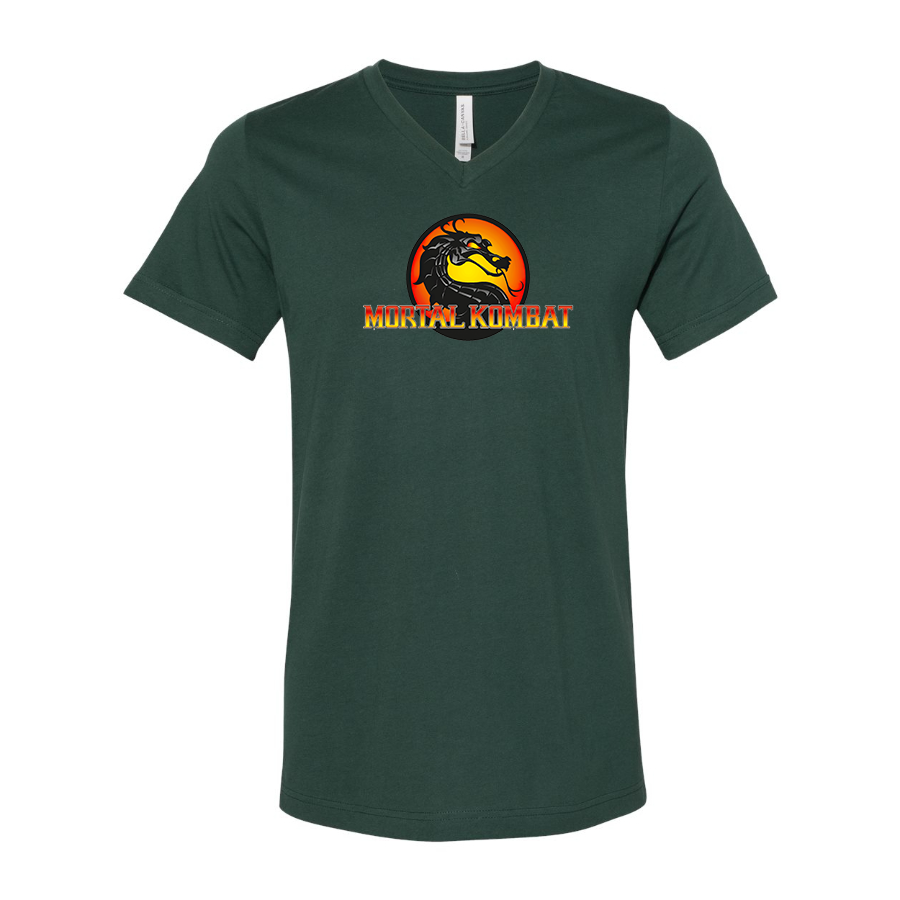 Men's Mortal Kombat BELLA  CANVAS  Jersey V-Neck Tee