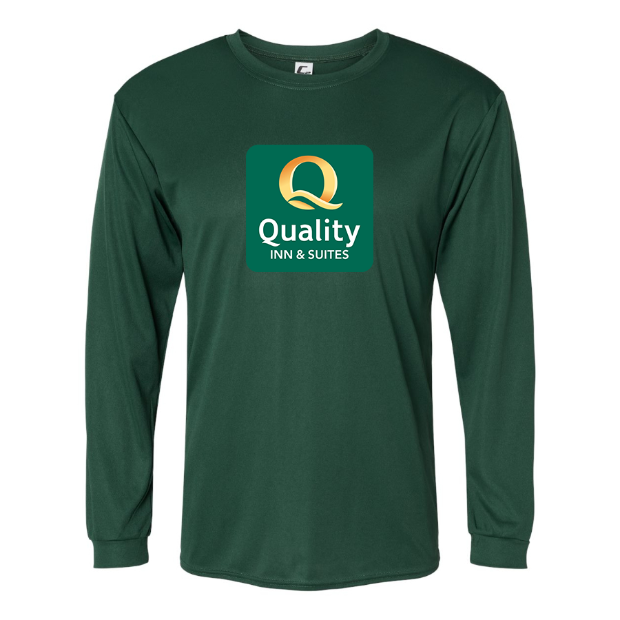 Men's Quality Inn & Suites Polyester Long Sleeve T-Shirt