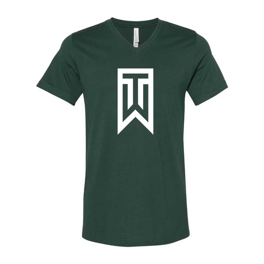 Men's Tiger Woods BELLA  CANVAS  Jersey V-Neck Tee
