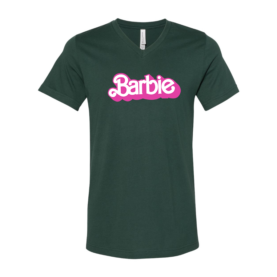 Men's Barbie BELLA  CANVAS  Jersey V-Neck Tee