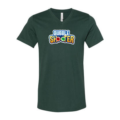 Men's Bubble Shooter BELLA  CANVAS  Jersey V-Neck Tee