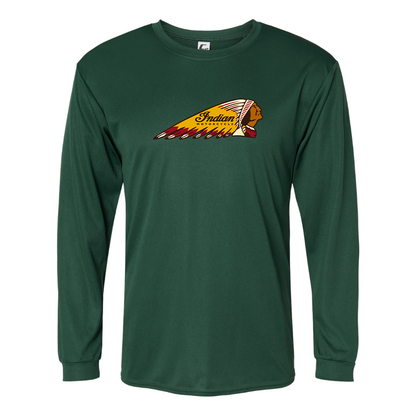 Men's Indian Motorcycle Polyester Long Sleeve T-Shirt