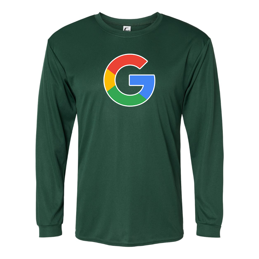 Men's Google Polyester Long Sleeve T-Shirt