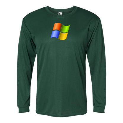 Men's Microsoft Polyester Long Sleeve T-Shirt