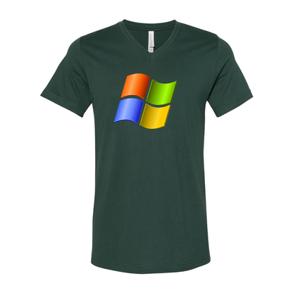 Men's Microsoft BELLA  CANVAS  Jersey V-Neck Tee