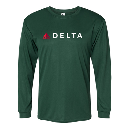 Men's Delta Airlines Polyester Long Sleeve T-Shirt