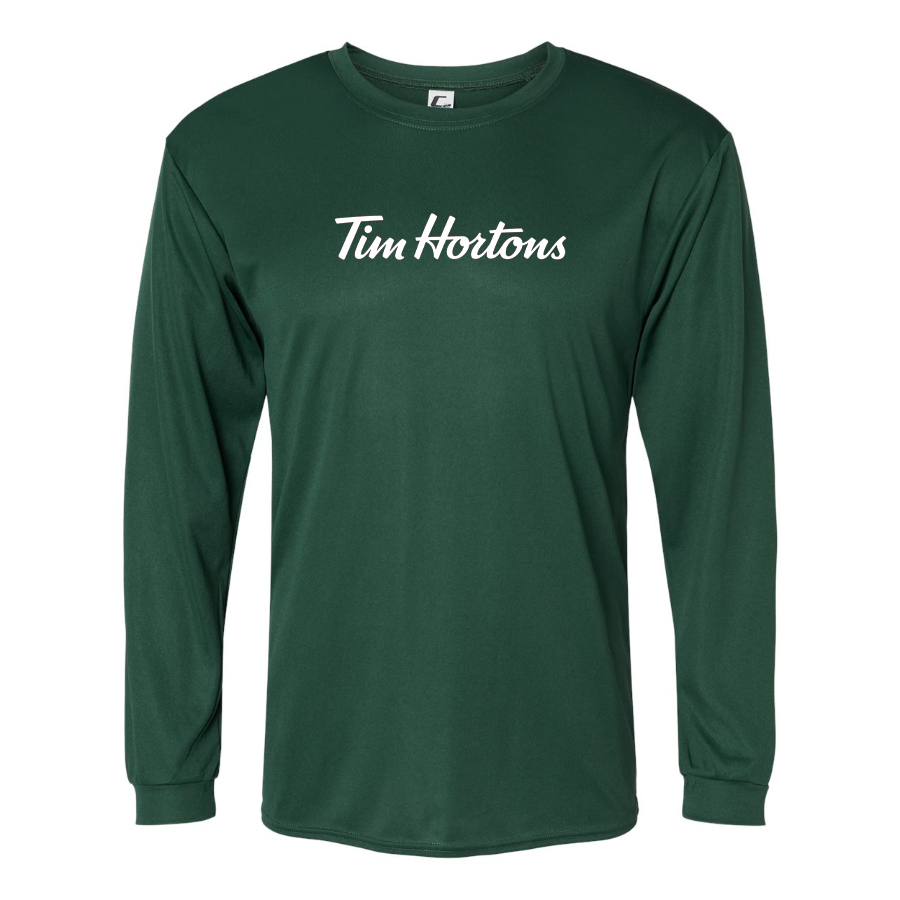 Men's Tim Hortons  Polyester Long Sleeve T-Shirt