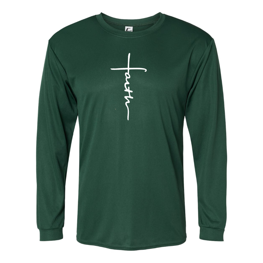 Men's Faith Polyester Long Sleeve T-Shirt