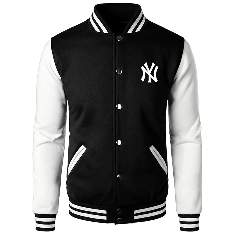 Men’s  New York NY Yankees Varsity Baseball Jacket Cotton Blend Letterman Jackets