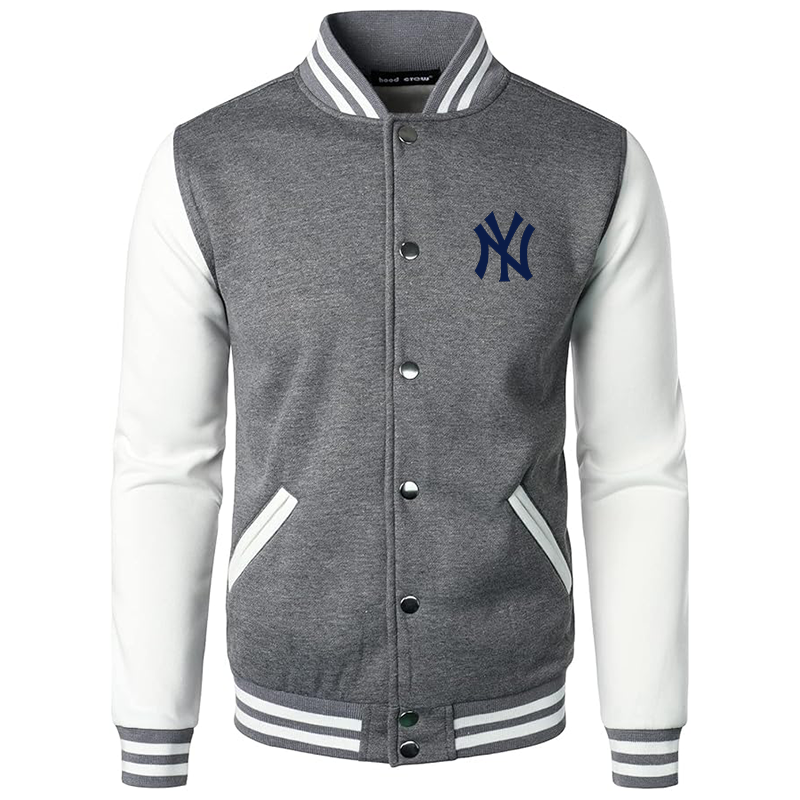 Men’s  New York NY Yankees Varsity Baseball Jacket Cotton Blend Letterman Jackets