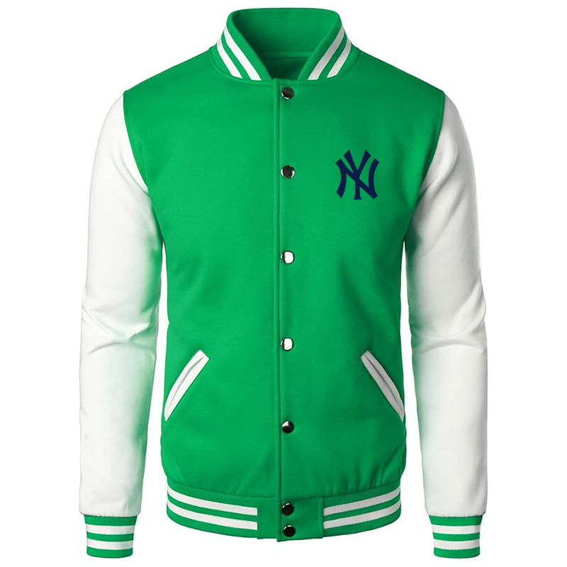 Men’s  New York NY Yankees Varsity Baseball Jacket Cotton Blend Letterman Jackets