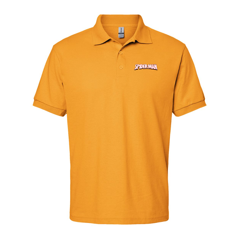 Men's Spider Man  Gildan Dry Blend Jersey Polo