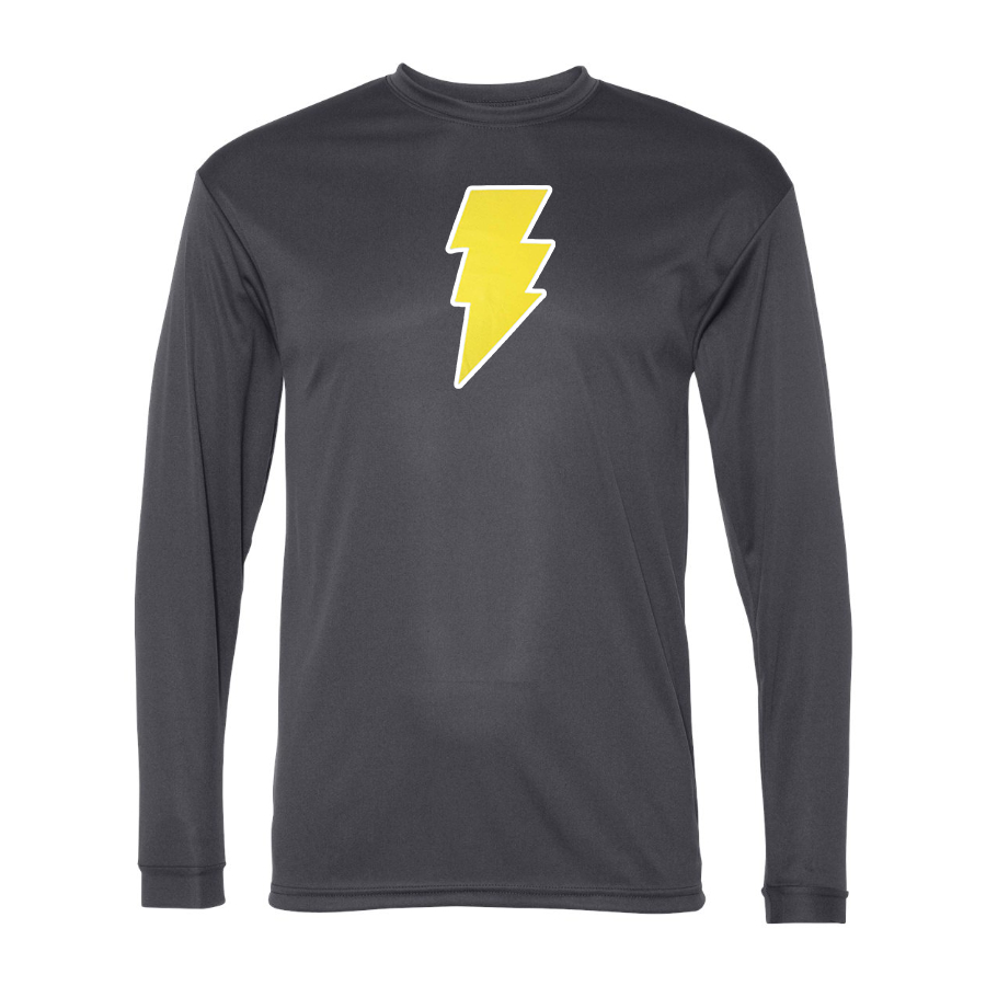 Men's Black Adam Polyester Long Sleeve T-Shirt