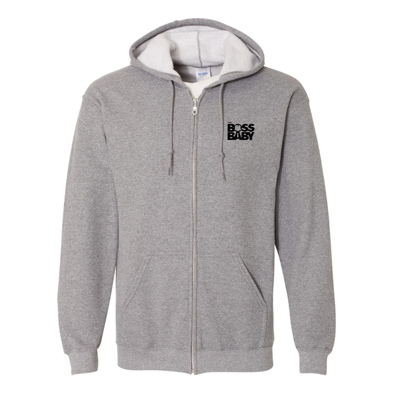 Men's Boss Baby  Gildan Heavy Blend Full-Zip Hooded Sweatshirt