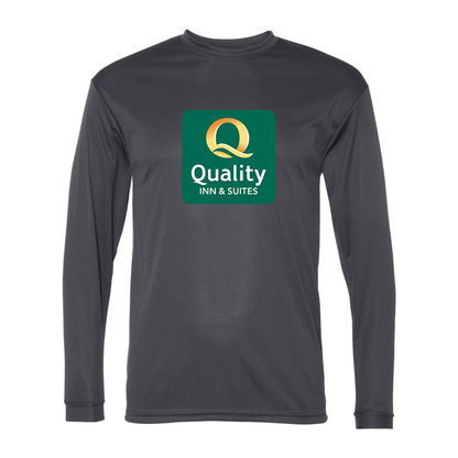 Men's Quality Inn & Suites Polyester Long Sleeve T-Shirt