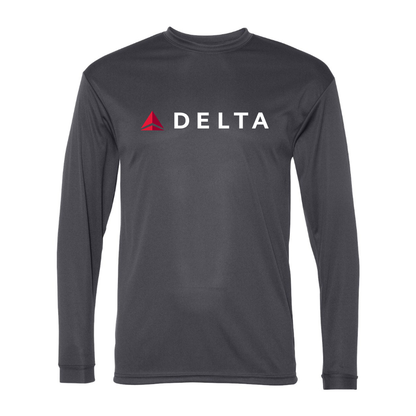 Men's Delta Airlines Polyester Long Sleeve T-Shirt