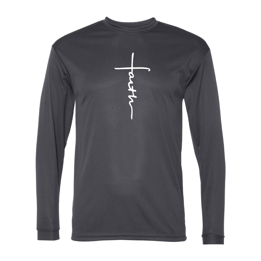 Men's Faith Polyester Long Sleeve T-Shirt