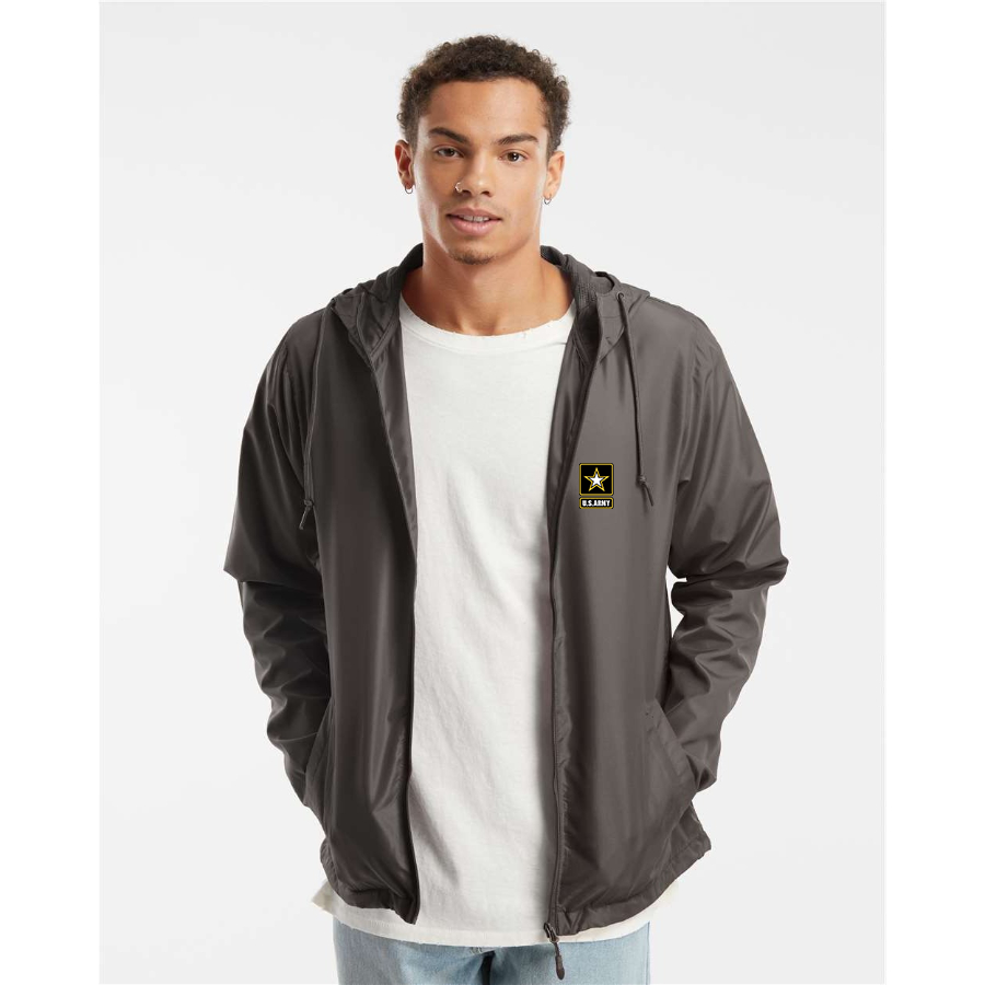 Men's U.S. ARMY Independent Trading Co Lightweight Windbreaker Full-Zip Jacket