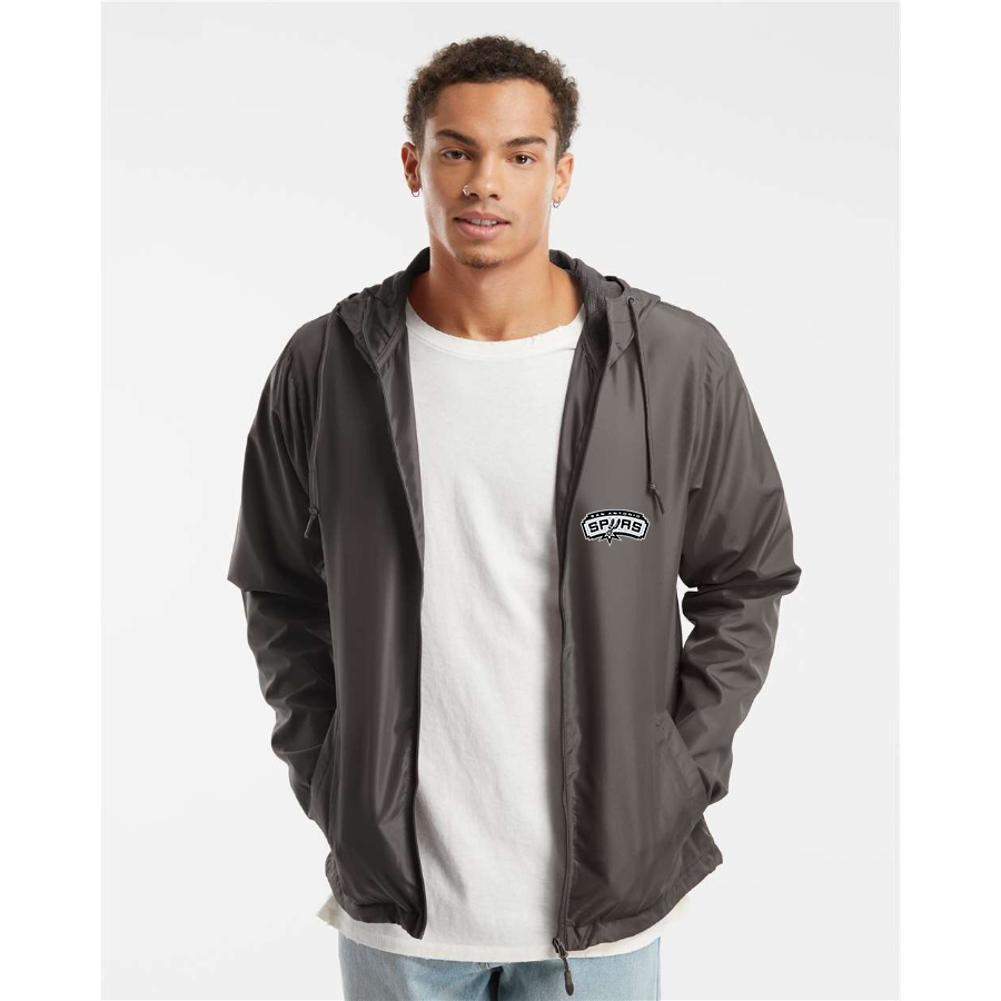 Men's San Antonio Spurs Independent Trading Co Lightweight Windbreaker Full-Zip Jacket