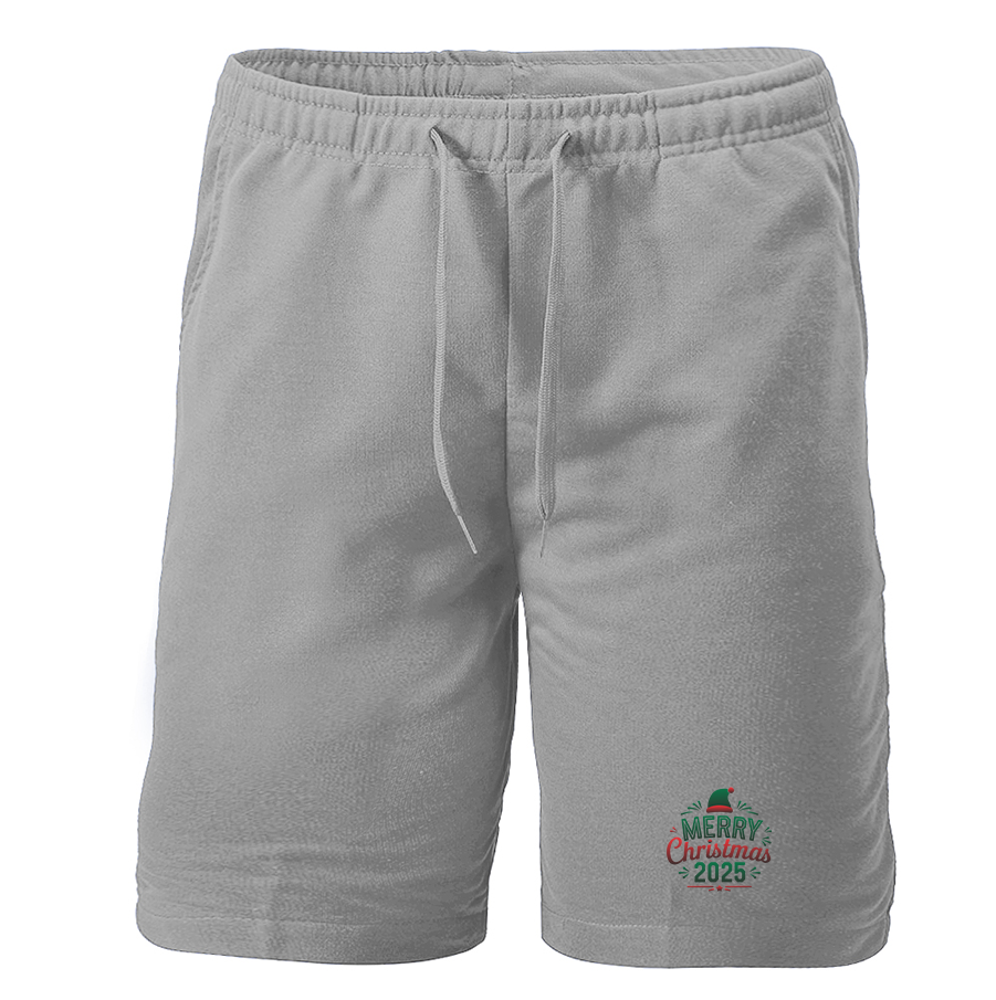 Men's Merry Christmas 2025 Athletic Fleece Shorts