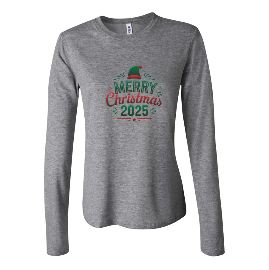 Women's Merry Christmas 2025 Long Sleeve T-Shirt