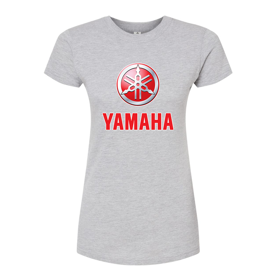 Women's Yamaha Bike Motorcycle Round Neck T-Shirt