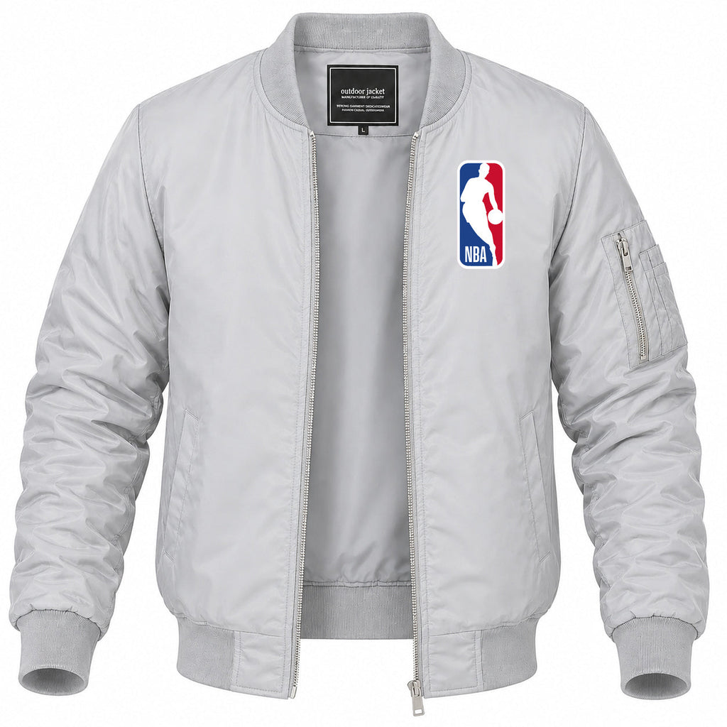 Men's NBA Lightweight Bomber Jacket Windbreaker Softshell Varsity Jacket Coat