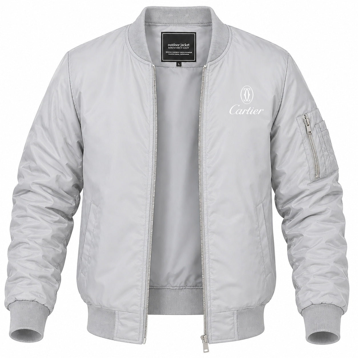 Men's Cartier Lightweight Bomber Jacket Windbreaker Softshell Varsity Jacket Coat