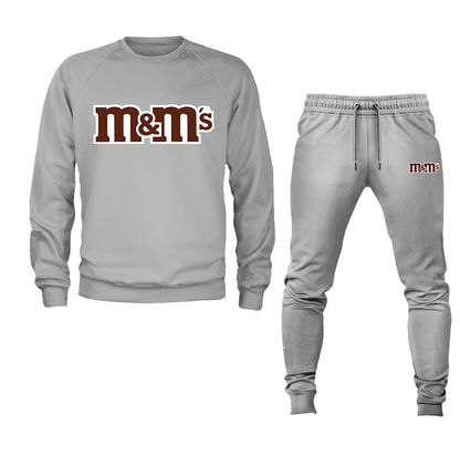 Men's M&M_s Crewneck Sweatshirt Joggers Suit