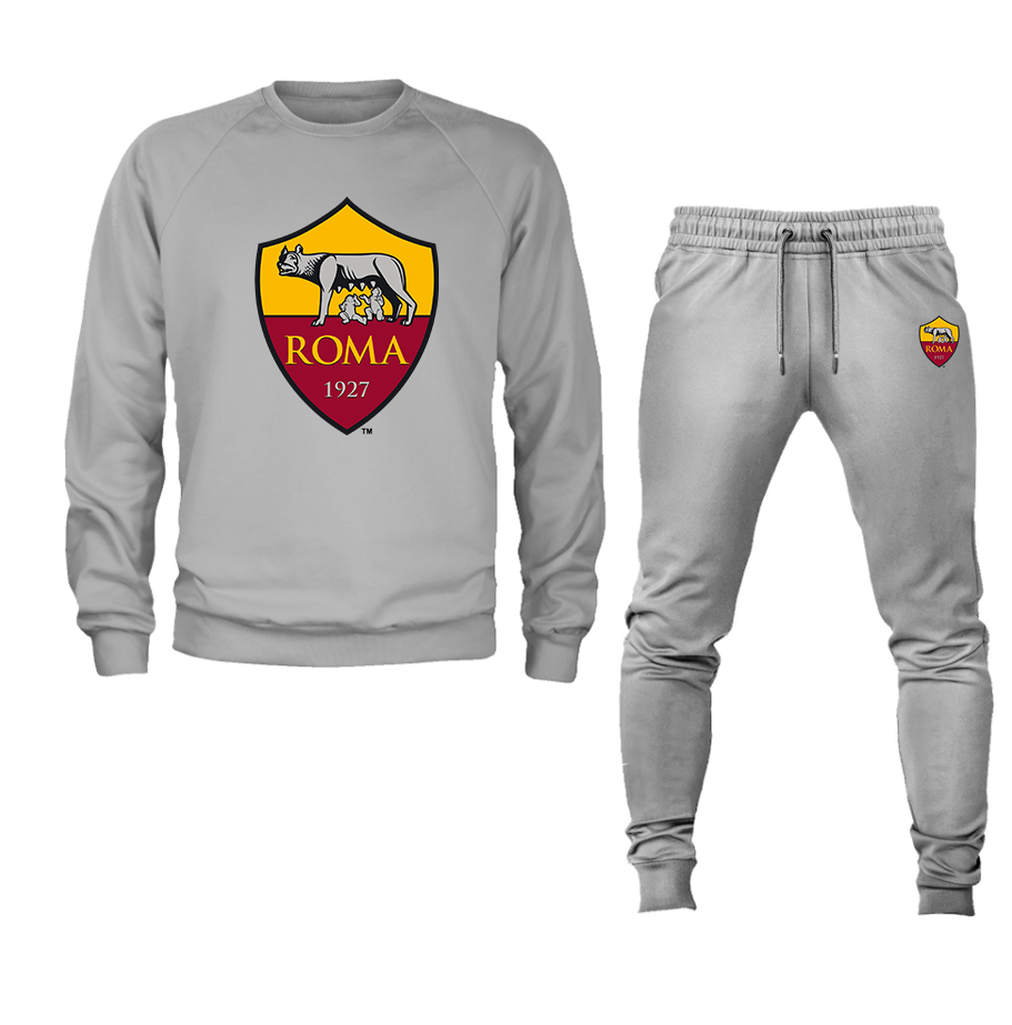 Men's AS Roma Crewneck Sweatshirt Joggers Suit