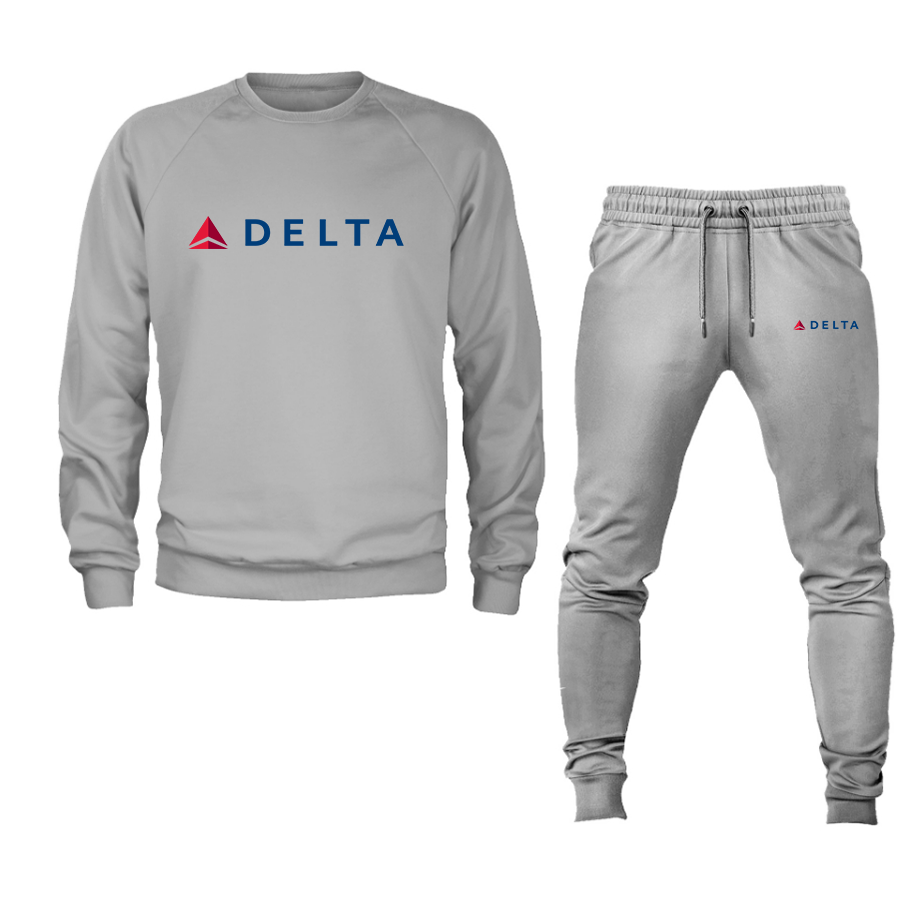 Men's Delta Airlines Crewneck Sweatshirt Joggers Suit